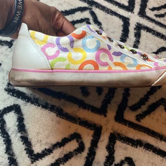 Coach Barrett Signature C Rainbow Sneakers Sz 9 - Picture 4 of 6